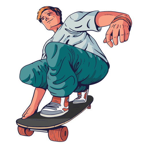 Skater character PNG Design