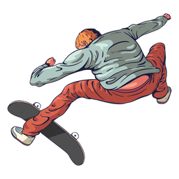 Personaje de trucos de patinador Diseño PNG