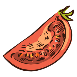 Ilustración de tomate en rodajas Diseño PNG