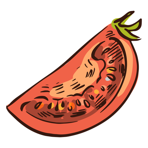 Sliced tomato illustration