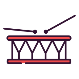 Icono de tambor Diseño PNG