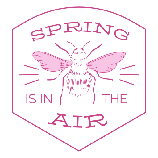 La primavera está en la insignia del aire Diseño PNG