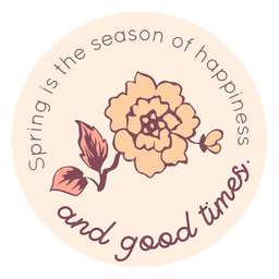 Temporada de primavera da medalha de felicidade Desenho PNG