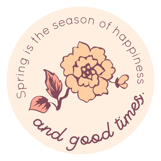 Spring season of happiness badge