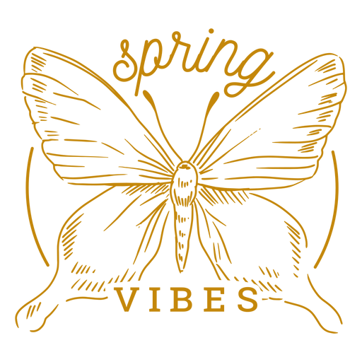 Spring vibes badge - Transparent PNG & SVG vector file