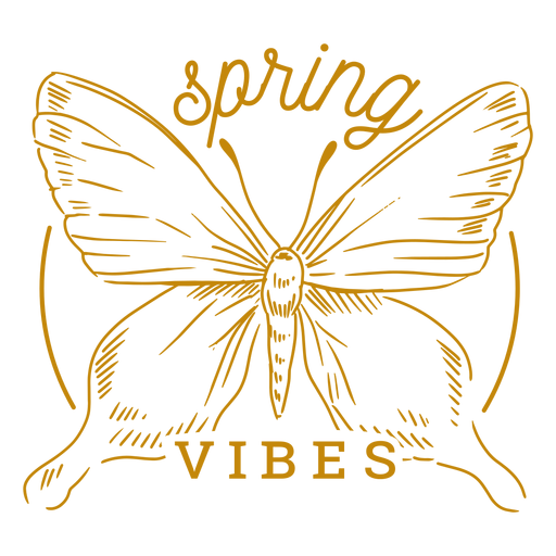 Spring vibes badge PNG Design