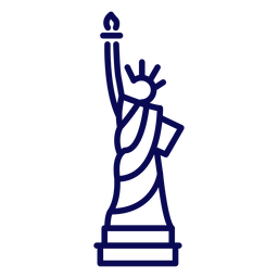 Statue of liberty stroke statue of liberty PNG Design