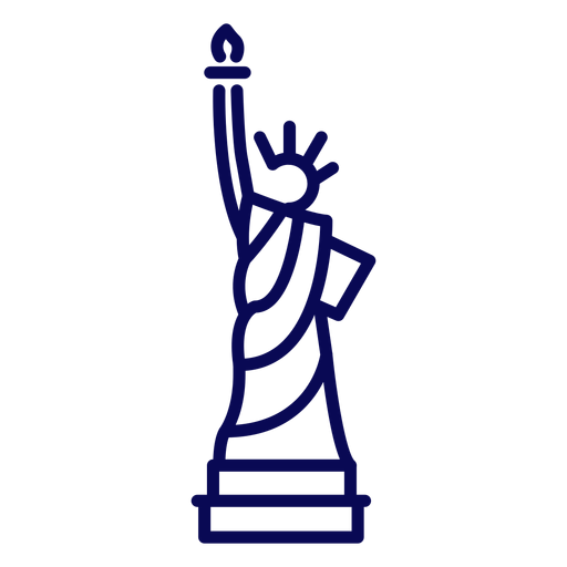 Statue of liberty stroke statue of liberty PNG Design