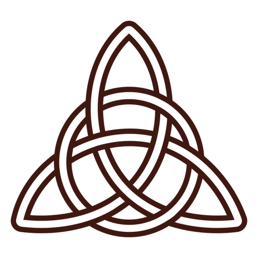 Traço de triquetra nó Trinity Desenho PNG