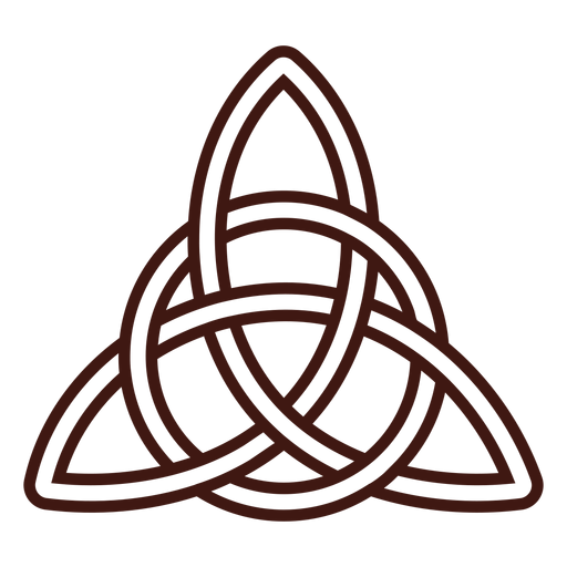 Trinity knot triquetra stroke PNG Design