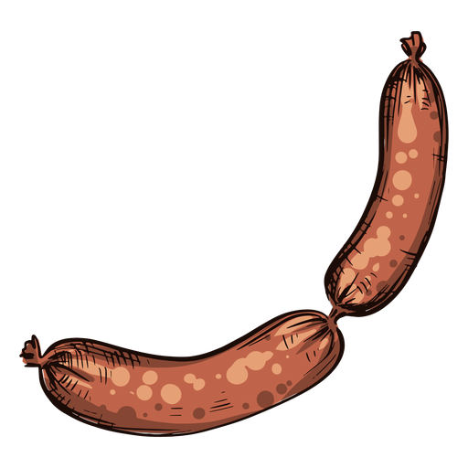 Two sausages illustration Transparent PNG & SVG vector file