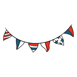 United states pennants PNG Design