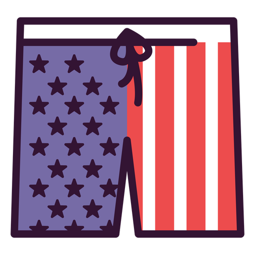 Ícone de shorts dos Estados Unidos Desenho PNG