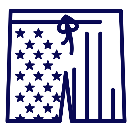 United states shorts stroke PNG Design