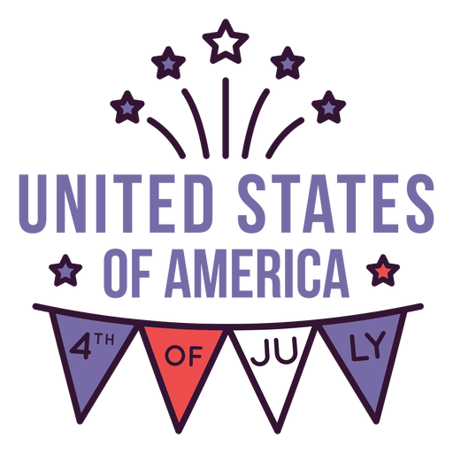 United states 4th of july badge PNG Design