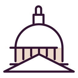 Icono de cúpula del capitolio de los estados unidos Transparent PNG