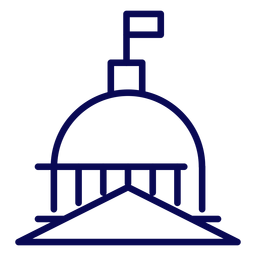 Trazo de cúpula del capitolio de los estados unidos