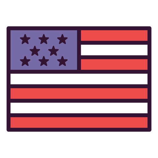 Icono de la bandera de Estados Unidos Diseño PNG