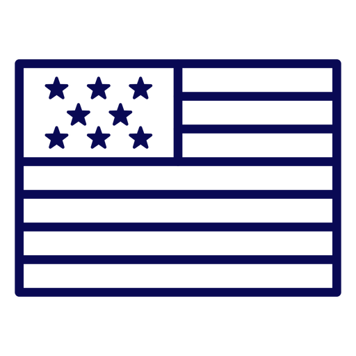 Design PNG E SVG De Bandeira Dos Estados Unidos Para Camisetas