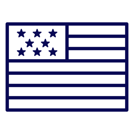 Trazo de bandera de estados unidos