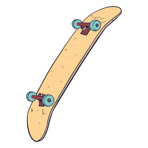 Upside down skateboard illustration PNG Design