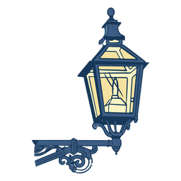 Farola clásica vintage Diseño PNG