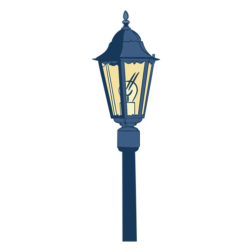 Vintage electric street lamp PNG Design