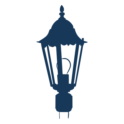 Vintage electric street lamp blue PNG Design
