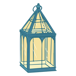Vintage glass lantern PNG Design