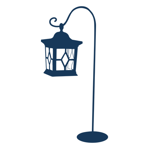 Vintage hanging lantern blue PNG Design