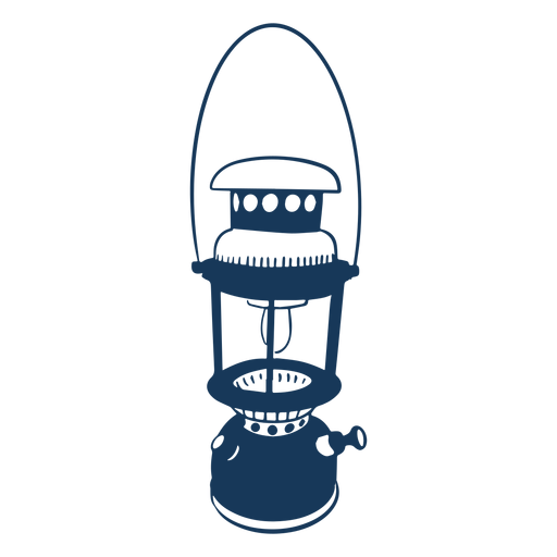 Vintage lantern blue PNG Design