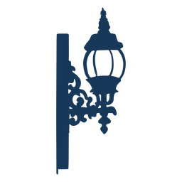 Weinlesepfostenlampe blau PNG-Design