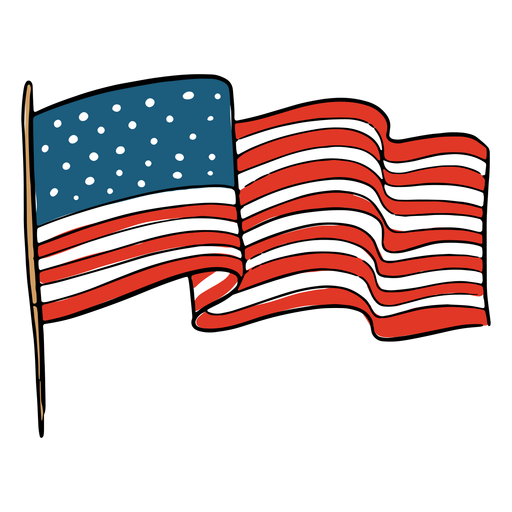 Waving american flag flag