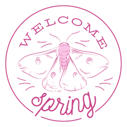 Insignia de bienvenida de primavera Diseño PNG
