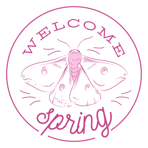 Welcome spring badge PNG Design