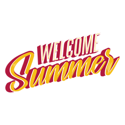 Bienvenido verano letras Diseño PNG