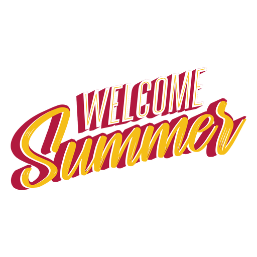 Download Welcome summer lettering - Transparent PNG & SVG vector file