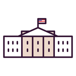 White House Usa Stroke Transparent Png Svg Vector File