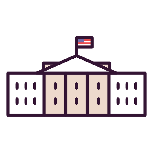 USA-Ikone des Weißen Hauses PNG-Design