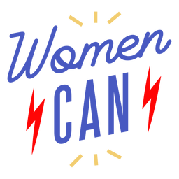 Women can lettering womens day Transparent PNG