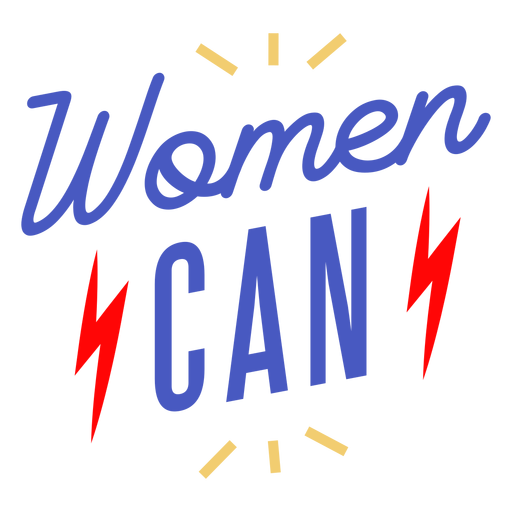 Women can lettering womens day PNG Design