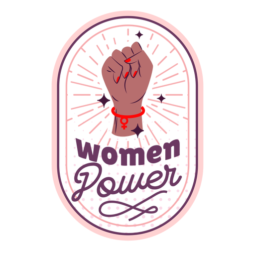 Women power badge PNG Design