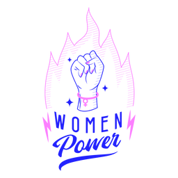 Design de distintivo de poder feminino Desenho PNG