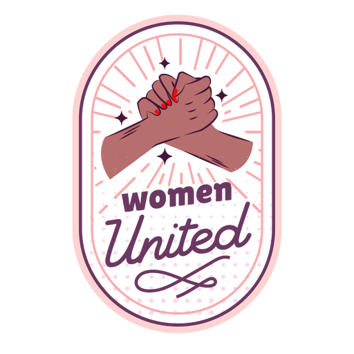 Women united badge PNG Design