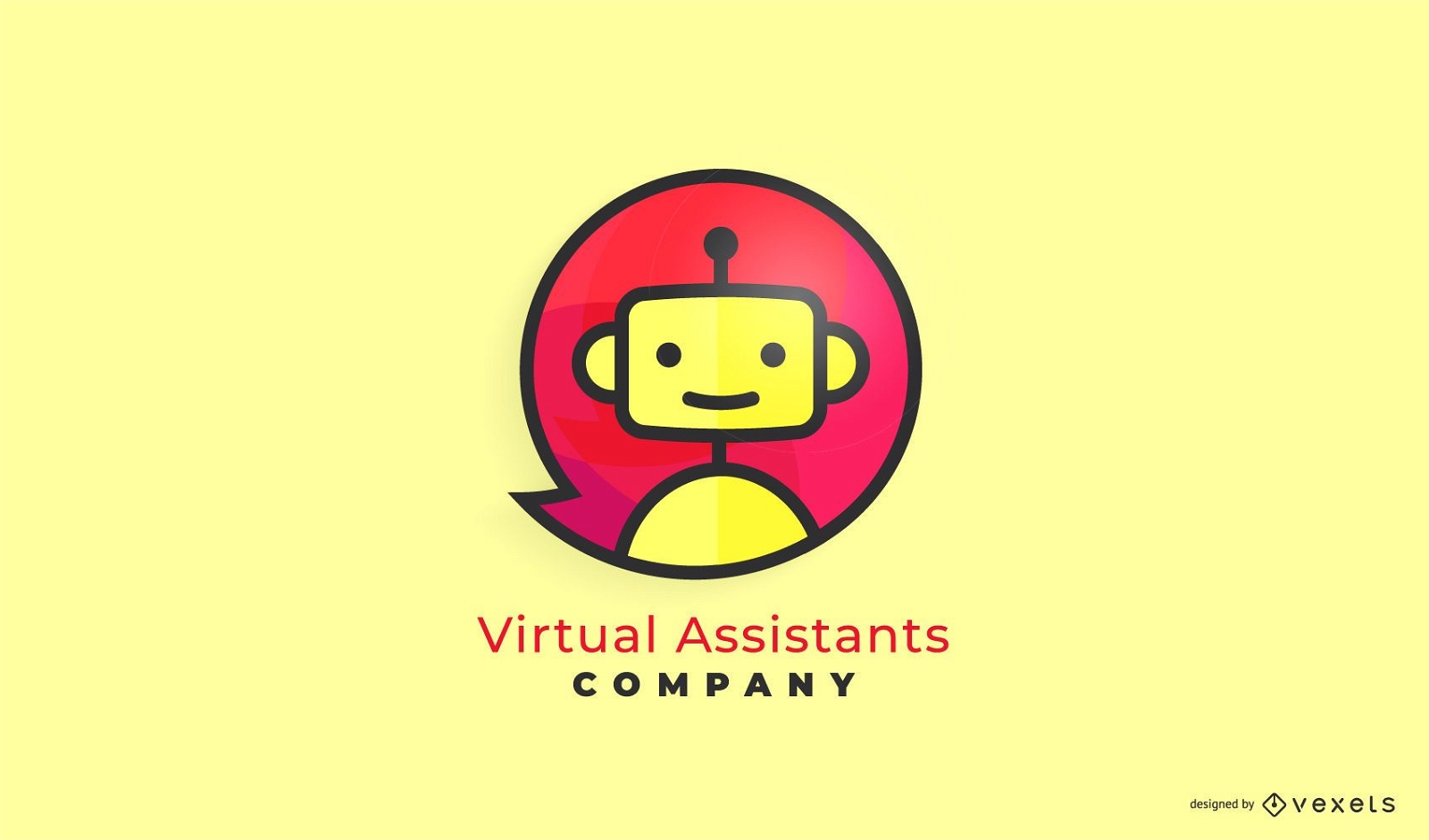 Design de logotipo empresarial do assistente virtual
