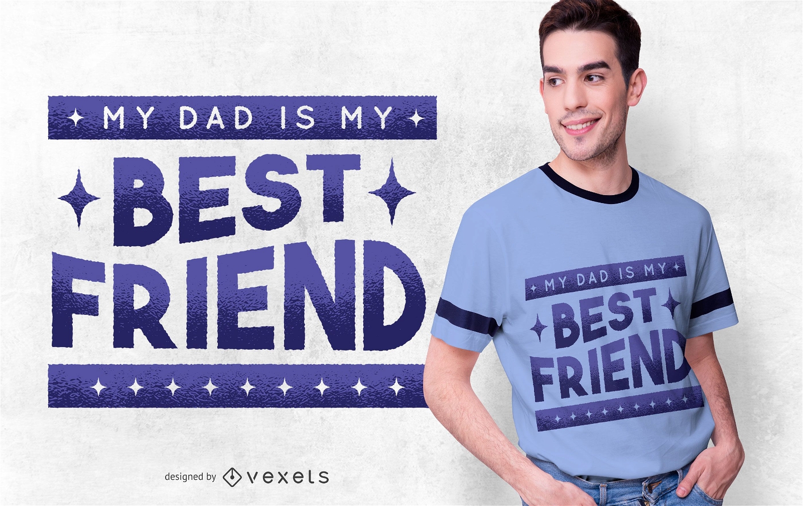 Dad is My Best Friend T-shirt Design