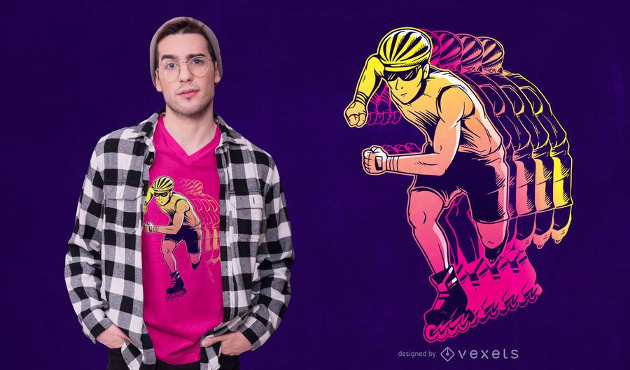 Inline Skater T-shirt Design Inline Skater T-shirt Design