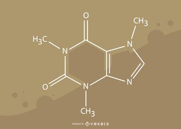 Caffeine Molecule Design Caffeine Molecule Design