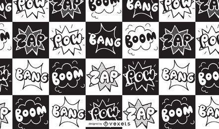 Comic-Boom-Zap-Muster-Design Comic-Boom-Zap-Muster-Design
