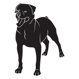 Rottweiler dog black PNG Design